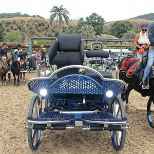 Châssis en acier, poney marathon à cheval Sulky-Chariot de jogging à 2 roues pour l'entraînement avec suspension amortissante, personnalisable - Product Image 6