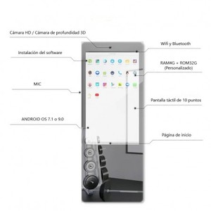 V43 vendita di fabbrica grande Smart Stand specchio rettangolare casa/Hotel decorativo con funzione Touch Switch venditore caldo - Product Image 5