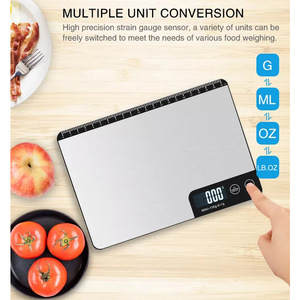 Báscula Digital de Cocina de Acero Inoxidable de 15 kg, Báscula Electrónica para Pesar Alimentos, Personalizable, para Repostería - Product Image 6