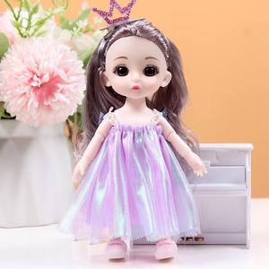 Exquis 17cm robe princesse poupée jouet éducatif et doux dessin animé avec vêtements fille jouet ensemble - Product Image 5