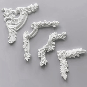 Moulures <span class=keywords><strong>de</strong></span> meubles en polyuréthane durables, sculptées en forme <span class=keywords><strong>de</strong></span> fleurs, décoratives, intérieures, plates, <span class=keywords><strong>pour</strong></span> villa, hôtel - Product Image 3