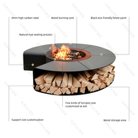 CRUISE Foyer de table Barbecue à bois Chauffage de jardin en métal Feu de camp extérieur Grill en fer Table de foyer au propane personnalisée