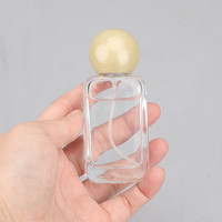 Flacon de parfum vide rectangulaire de 35 ml, flacon de parfum de luxe personnalisé avec étiquette adhésive