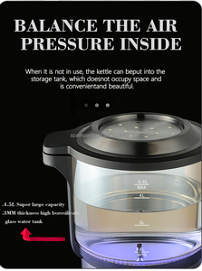 <span class=keywords><strong>Samovar</strong></span> Elettrico da 5,6L per Tè Russo, Bestseller di Fabbrica, <span class=keywords><strong>Teiera</strong></span> in Vetro 220V per Bollire l'Acqua - Product Image 6