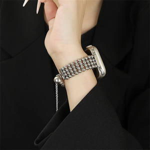 Cinturino in acciaio inossidabile per <span class=keywords><strong>Apple</strong></span> <span class=keywords><strong>Ultra</strong></span> 49mm cinturino per orologio intelligente e accessori per bracciale in metallo da donna di lusso - Product Image 4