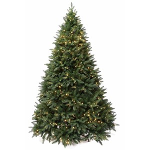 Sapin de Noël artificiel de 210 cm, pré-éclairé, plein et moelleux, pour la décoration de la maison, du salon, des fêtes - Product Image 1