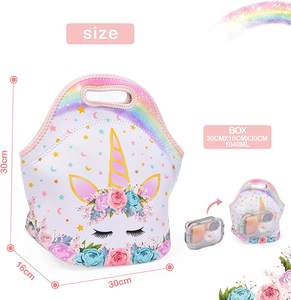 Sac fourre-tout à déjeuner en néoprène étanche et réutilisable avec fermeture éclair - Product Image 4