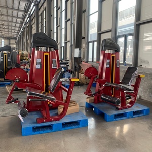Machine d'<span class=keywords><strong>extension</strong></span> des jambes assise et de flexion des jambes allongées en acier, conçue avec précision, réglable, avec système de poulies fluide et pile de poids de 80 kg - Product Image 4