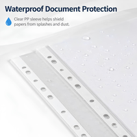 Protège-documents A4 imperméable sur mesure à 11 trous avec logo personnalisé, en PP de 0,05 mm, 0,08 mm, 0,1 mm pour classeur