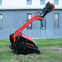Produit phare : Chargeuse compacte V1000, balayage de la neige, chargeuse compacte tout-terrain, chargeuse compacte hydraulique à chenilles pour jardin