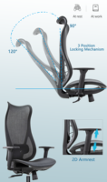 Chaise de bureau inclinable avec repose-pieds Style pivotant chaise ergonomique bureau de travail chaise en maille moderne
