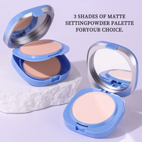 Poudre compacte couvrante, résistante à l'eau et à la transpiration, longue tenue, pour le contouring et la fixation du maquillage, marque privée