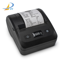 Printer Resi Thermal Mobile BT-802 80mm Portabel Mini Hitam untuk Stok, Harga, dan Makanan, dengan Baterai 2600mAh, Kompatibel POS