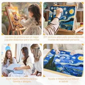 Kit de Pintura Acrílica por Números para Adultos, 40x50cm, Paisaje Pintado a Mano, Ecológico, Moderno, con Lienzo Enrollado Antiarrugas y <span class=keywords><strong>Pinceles</strong></span> - Product Image 6