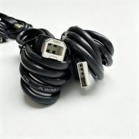 Kabel Printer USB 2.0 Tipe A ke B Male 1M UL2725 26AWG 30AWG Hitam Kabel Transfer Data untuk Perangkat Scanner Hard Drive