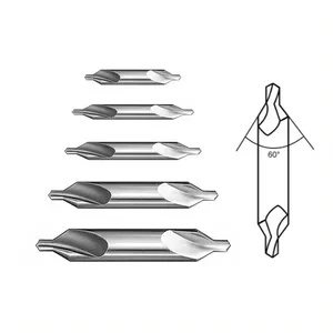 PEXMIENTAS HSS din333セルフセンタリング2ヘッドTiNスポッティングドリルビット研削金属旋盤CNCホールドリルセルフセンタードリルビット