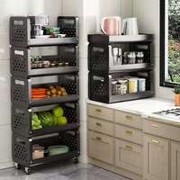 Étagère de rangement métallique multicouche robuste de qualité supérieure, mobile, pour cuisine et salon, avec rangement supérieur multicouche