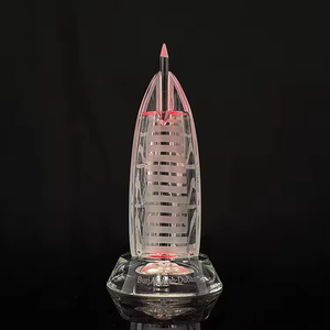 <span class=keywords><strong>Torre</strong></span> de Cristal <span class=keywords><strong>del</strong></span> <span class=keywords><strong>Hotel</strong></span> Burj Al Arab de Dubái con Iluminación de Color Personalizada para Decoración de Oficina, Regalo Empresarial - Product Image 3