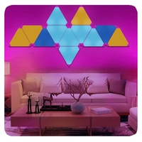 Nouvelles lumières contrôle vocal Triangle applique murale boîte en papier RGB 75 80 ABS moderne LED Logo personnalisé blanc ou emballage personnalisé DC 24V