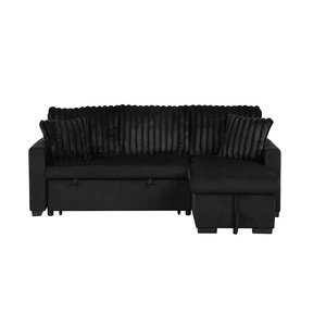 Sofá <span class=keywords><strong>Cama</strong></span> <span class=keywords><strong>Puff</strong></span> de 3 Plazas Color Beige PZCN HOME para Sala de Estar con Almacenamiento - Product Image 2