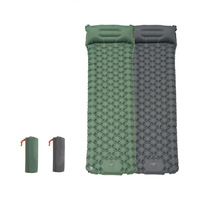 Matelas gonflable léger d'extérieur, imperméable, portable, avec pompe à pied, matelas pneumatique connectable, nylon 40D TPU 5cm