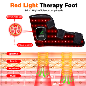Sepatu Terapi Cahaya Merah & Inframerah untuk Meredakan Nyeri Kaki & Pergelangan Kaki, Perangkat Pembungkus LED Tanpa Kabel dengan Iradiasi Tinggi dan Pengatur Waktu Pulsa - Product Image 2