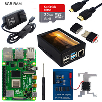 Raspberry pi 4 modèle b, kit de 8 go, 5 pièces, de bonne qualité, avec démarreur au meilleur prix