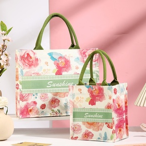 Xien Foldable Large Capacity Promotional Cotton Canvas Shopping Bag Custom Printed Logo Cotton Tote Bag