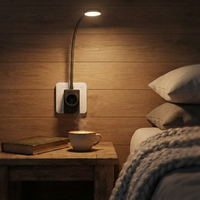 Lampe de lecture LED à prise européenne, lampe de chevet intelligente portable, CCT réglable, gradation tactile progressive, veilleuse pour chambre d'hôtel