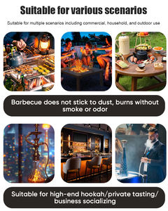 Großhandel Lijiu ES-45 Kokosnuss Shisha Aktivkohle Maschinen gefertigtes Bambus brikett mit 4-6 Stunden Brenndauer 7500J Calory - Product Image 6