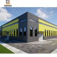 Almacén Moderno de Estructura de Acero Prefabricado con Estructura Galvanizada para Instalaciones de Almacenamiento Duraderas y de Bajo Mantenimiento