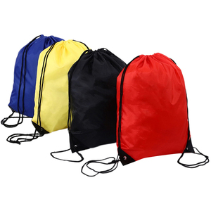 Custom Logo Sport Travel Waterproof Polyester Backpack Colorful Tote Nylon Sublimation Drawstring Bag