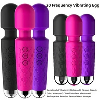 Vibromasseur électrique AV à 20 fréquences et 8 vitesses ; Masseur de prostate ; Masturbateur anal-vaginal ; Jouet sexuel en gros