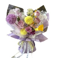 Papier d'emballage cadeau de bouquet imperméable à la mode garniture de dentelle fraîchement colorée pour fleuriste pour emballage de fleurs