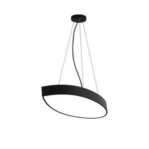 Luminaire suspendu LED doré, corps en acier inoxydable, hauteur réglable, lumière blanc chaud 3500K, lampe de plafond pour salon, CRI 90, garantie 5 ans - Product Image 1