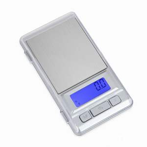 Mini balance à bijoux 500g Précision 0,01g Balance électronique portable en acier inoxydable rectangulaire CX-198 - Product Image 1