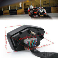 Speedometer Digital LCD Universal Racepro 12V untuk Sepeda Motor, Pengukur Kecepatan, Takometer, Odometer