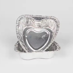 RE3G Échantillon Gratuit Mini Feuille d'Aluminium Jetable en Ruban Coupes de Cuisson en Feuille d'Étain Friteuse à Air Moule en Forme de Coeur pour Gâteau - Product Image 4