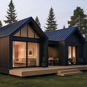 Kit <span class=keywords><strong>de</strong></span> maison préfabriquée en <span class=keywords><strong>bois</strong></span> <span class=keywords><strong>de</strong></span> qualité supérieure, contemporain, imperméable, à énergie solaire, écologique, pour hôtel, appartement - Product Image 3