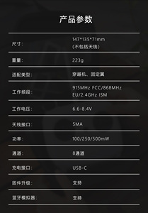 Ventes chaudes GEPRC TinyRadio ELRS 915MHZ / 2.4G 8CH 500mW Émetteur radio jusqu'à 2KM pour avion RC FPV Freestyle - Product Image 6