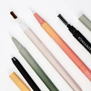 Customize Your Own Logo Multifunctional Multi-color Ultra-thin Eyebrow Pen With Brush Empty Tube Container Empty Eyebrow Pen