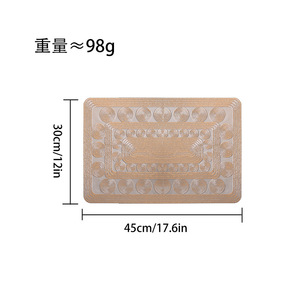 Nordic Minimalist PVC Placemat Gold Round <b>Waterproof</b> Oil Resistant Party Home Use Heat Insulation <b>Mat</b> - Product Image 5
