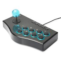 Manette de jeu USB Rocker Arcade avec moteur de vibration, stick de combat arcade, contrôleur de jeu de combat de rue pour PC Android