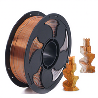 Filament PLA Multicolore 1,75 mm Brillant Dégradé Arc-en-ciel Matériau d'Impression 3D Température d'Impression 200°C pour Modèles Artistiques et Décoration