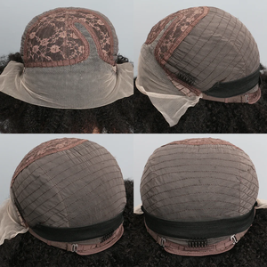 250% घनत्व एफ्रो किकी कर्ली फीता फ्रंट विग प्राकृतिक रंग एफ्रो बॉब मानव बाल प्राकृतिक बाल बाल - Product Image 5