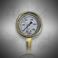 SONGLIN Y60 All Brass Oil Pressure Gauge 0-15000Psi Seismic & Vibration-resistant 1.6%/2.5% Accuracy 1 Year Warranty