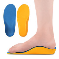 Semelles orthopédiques de sport pour enfants Rebo en matériau PU, pour jambes en X/O, soulagement du pied plat du bébé, soutien complet de la voûte plantaire, absorption des chocs