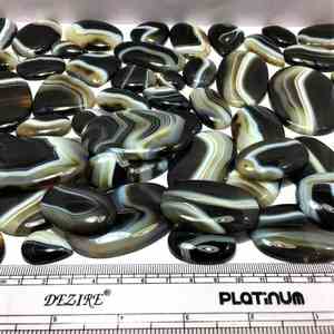 100% Agate à bandes naturelles de haute qualité Lot de pierres précieuses taillées en poire Merveilleuses pierres précieuses en vrac légères de haute qualité Vente en gros Options OEM - Product Image 5