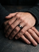 Bague en carbure de tungstène avec symbole juif Chai pour homme, bijoux juifs, cadeau de Hanouka pour un ami juif