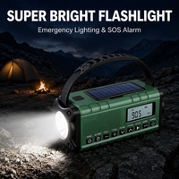 Handkurbel-Notfallradio AM/FM 10000mAh/37000mWh NOAA Wetterradio |   Automatische Scan-Taschenlampe SOS-Alarm Backup-Batterie Outdoor